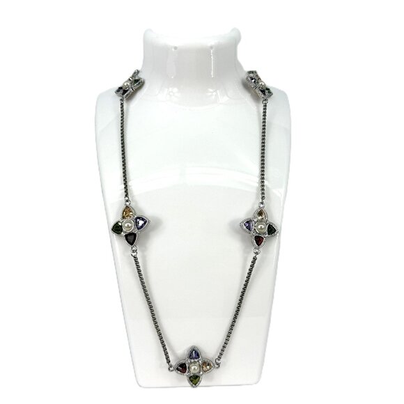 Landau Multicolor Rhinestone Necklace - Picture 1 of 4